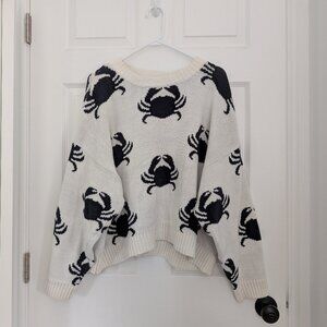 H&M Boxy Chunky Knit Crab Sweater (L)